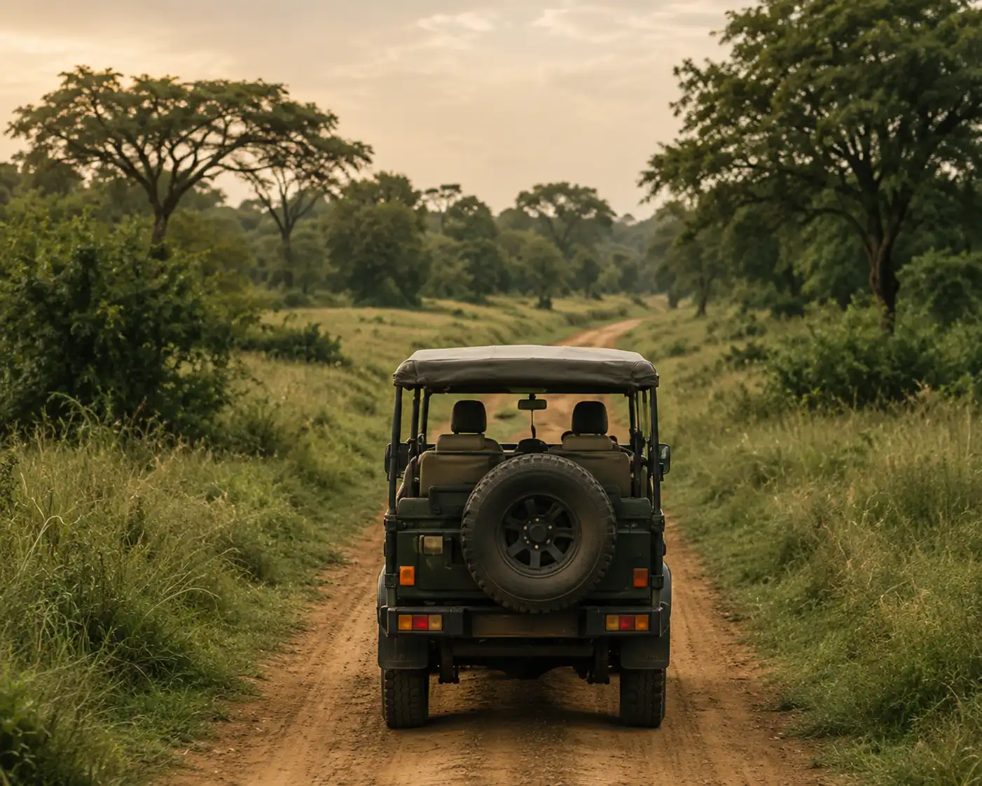Safari jeep with elephants in Udawalawe National Park