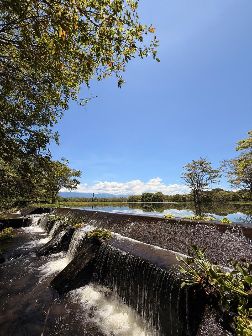 Reservoir spillway in Udawalawe National Park