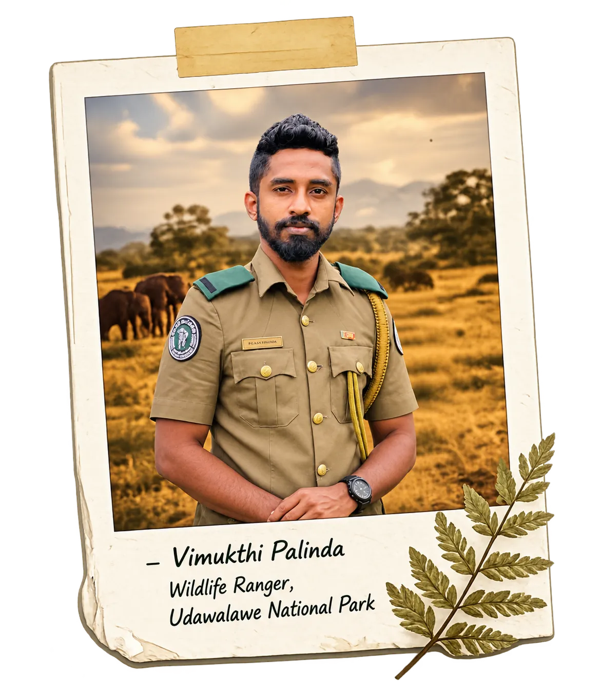 Ranger Sunil Perera, Chief Wildlife Warden, Udawalawe Section